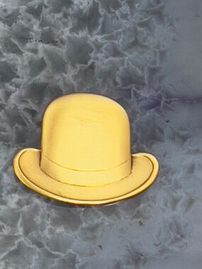 Rare Vintage AIC Derby Bowler Hat Brooch, Gold Tone